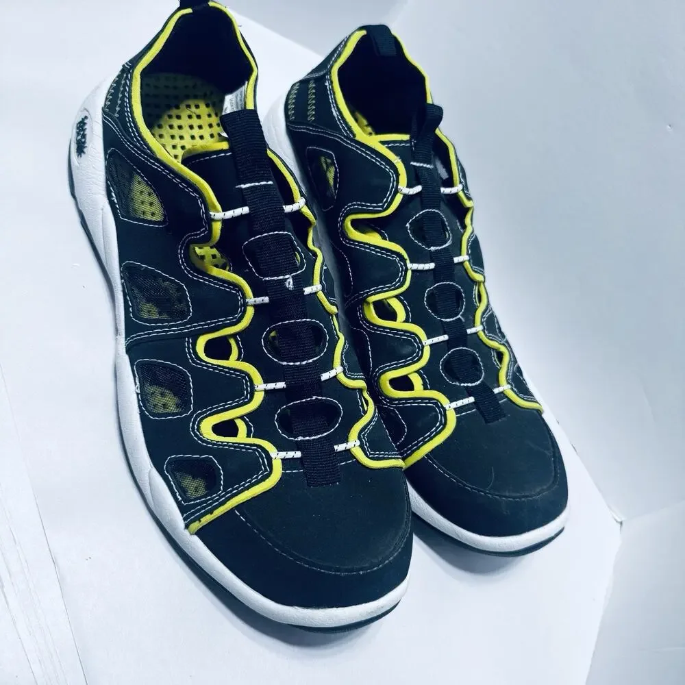 Sand N Sun Aqua Lace Water Shoes Mens 11 Black/Yellow Waterproof Sandals